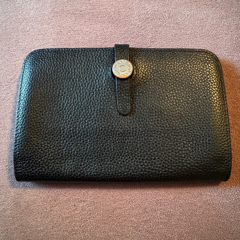2 in 1 Danier Black Pebbled Leather Zipper Wallet(s)